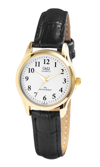 Q & Q Damenuhr Gold