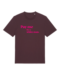 Artikelbild zu Artikel&nbsp;Relaxed T-Shirt Red Brown Pay me like a white man - Print pink